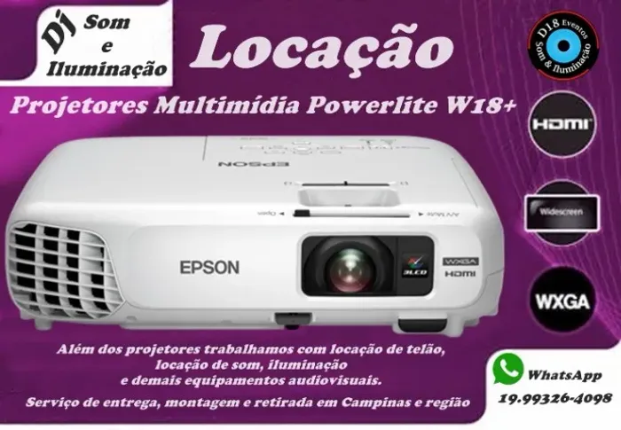 Locação de Projetor, Telão e Som (Dj) para festas