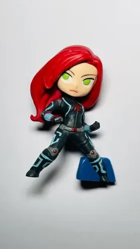 Gashapon Marvel Gurihiru Art Boneco Viúva Negra Altura 4 Cm Black Widow miniatura Vingador