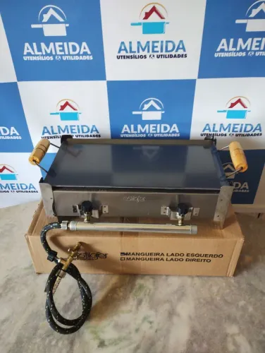 Fogareiro 2 bocas com chapa inteira na Promoção 230 reais avista