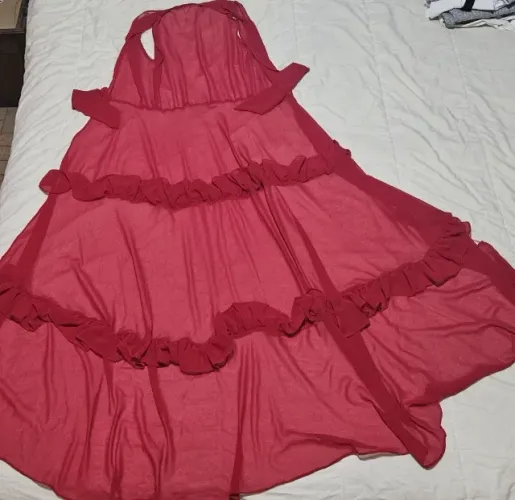 Robe de quarto vermelho longo, tamanho M - Aceito oferta
