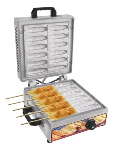 Máquina Crepeira Elétrica Crepe Suiço 12 Cavidades 127v ou 220v