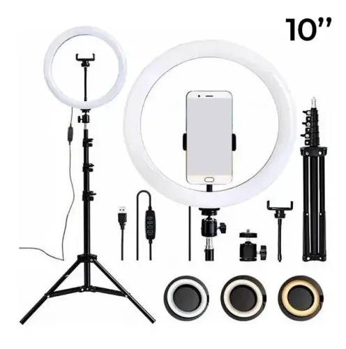 Ringlinght Led Luz Flash Estudio Profissional Com Tripe 1,80m