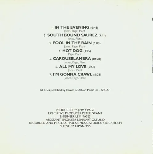 Cd led Zeppelin, in through the outdoor 