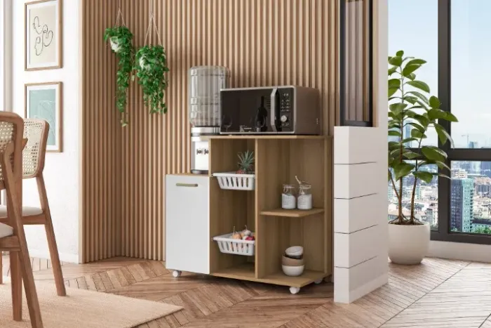 Fruteira com espaço para microondas e bebedouro - Entrega e montagem gratis