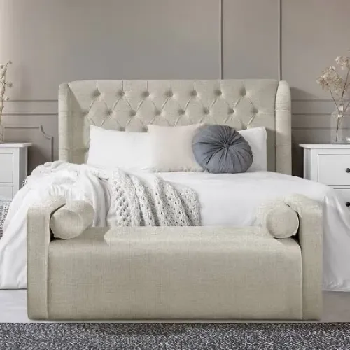 Cabeceira casal 140 york linho- FRETE GRATIS / ENTREGA HOJE!!