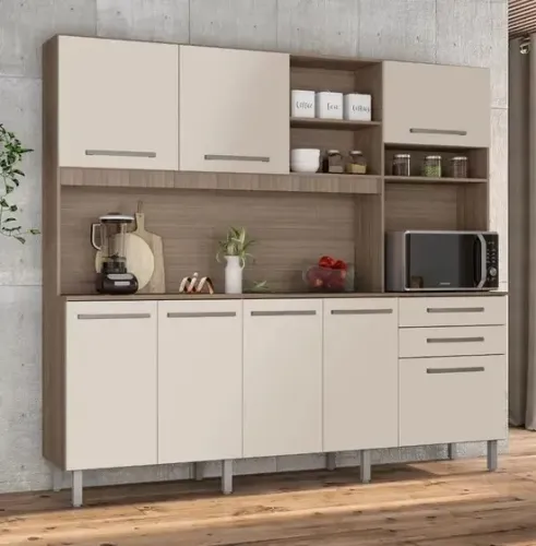 Armário de Cozinha Completa (F) 8 Portas 2 Gavetas (FAZEMOS ENTREGA EM ATE 24 HORAS