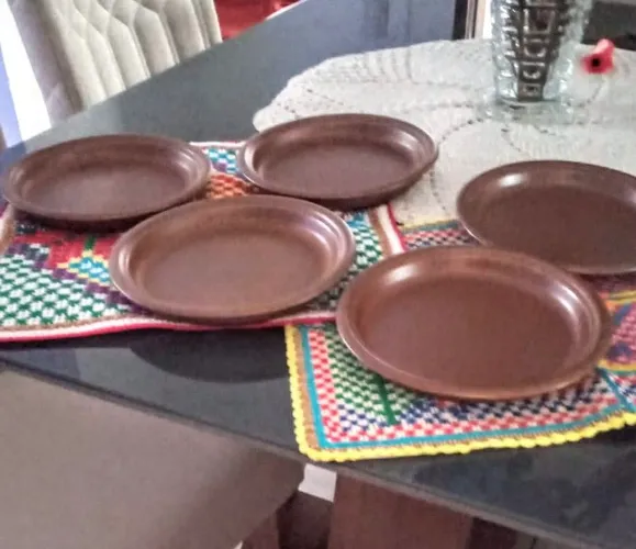Jogo de 6 Pratos para bolo