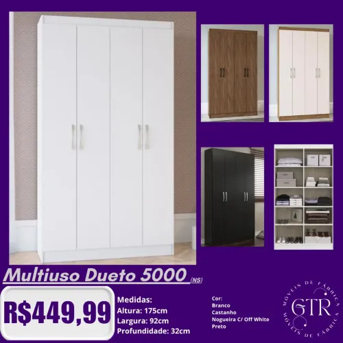 Guarda-Roupa Multiuso Dueto 5000 - 4 Portas