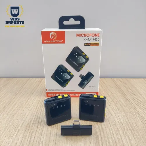 Microfone De Lapela Tipo C Sem fio - Hmaston