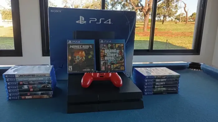 PS4 FAT 1TB + 15 Jogos Físicos + Controle Original-Negociável