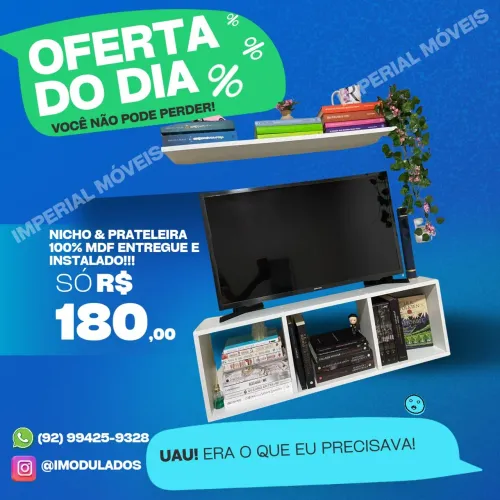 Nicho e Prateleira 100% MDF - Oferta do Dia!