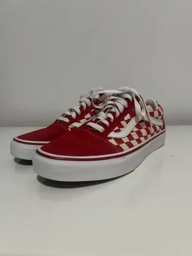 Tênis Vans Old Skool Vermelho e Branco Tamanho 39 Nunca usado