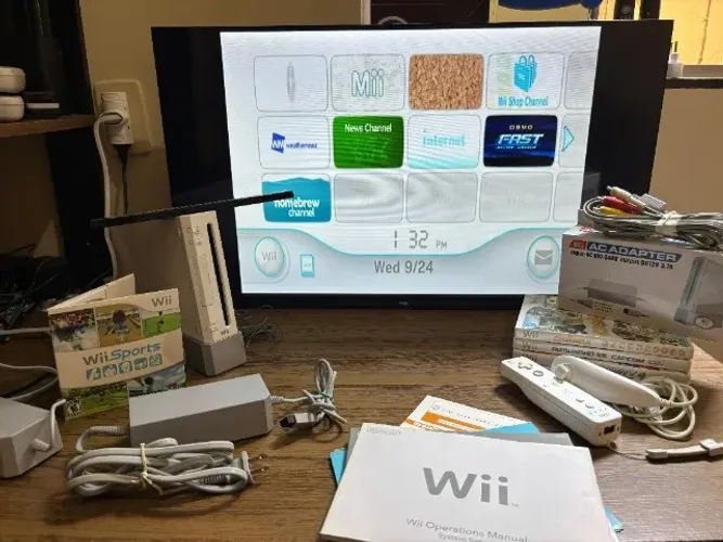 Nintendo Wii Desbloqueado + Wii Sports e Jogos Originais - Completo