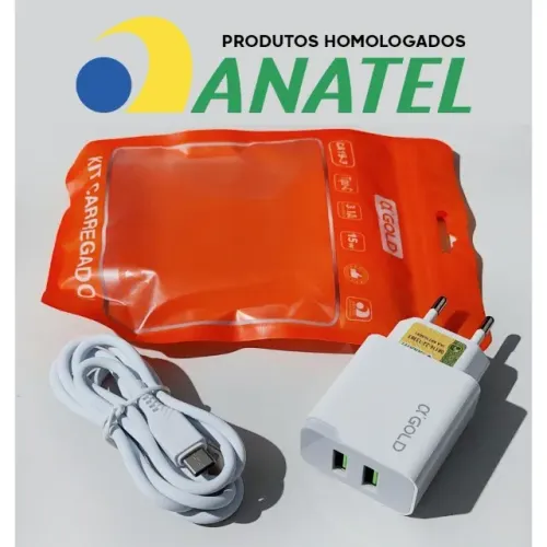 Carregador de Celular Para Iphone a'Gold 2 Entradas USB - CA19-3 Bivolt 15W  