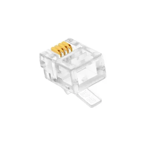 Kit 100 Conectores Rj11 4 vias para Telefonia cabo 2 pares (CCI)