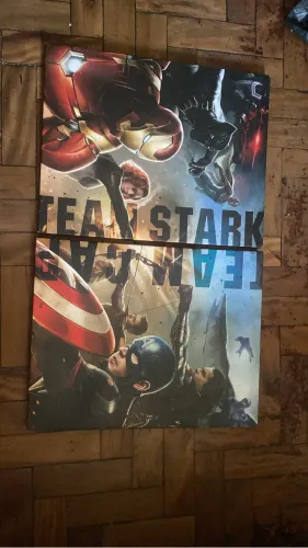 Quadros Marvel - Guerra Civil - Homem de Ferro Capitão América 