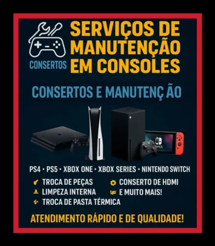 Xbox one S manutenção de vídeo games