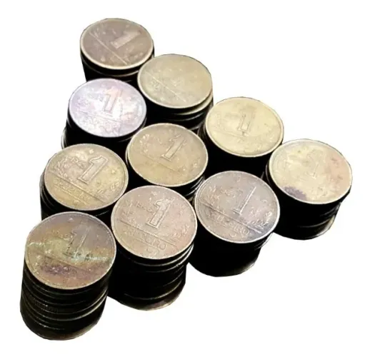 1kg de moedas 1 cruzeiro para fazer aliança de moeda antiga amarela