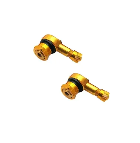 Bico válvula 90 graus em alumínio anodizado para pneus de moto - valor do par!