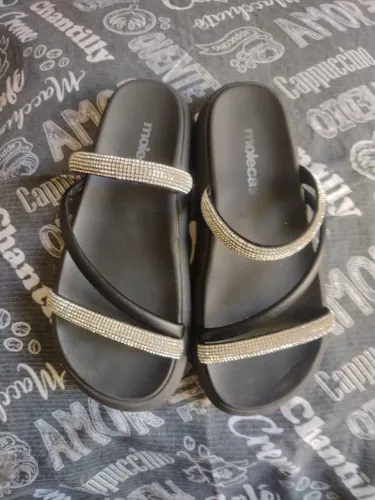 Sandália Moleca Strass Elegante - Nova