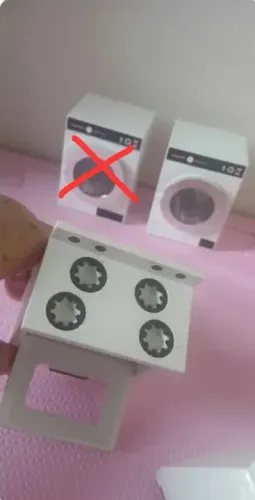 4 Peças p/ Casinha de Bonecas -  Mini Móveis 