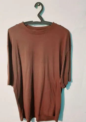 Camiseta Oversized Masculina Streetwear Lisa Tamanho: G Cor: Marron - Shein