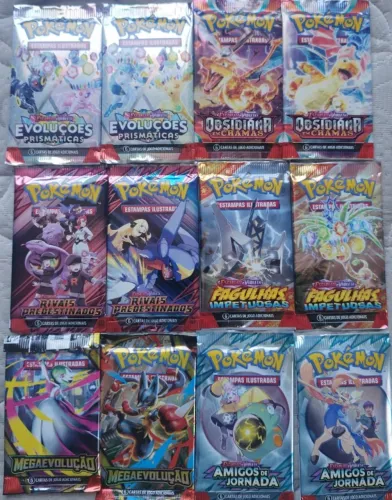 5 Packs Cartas Pokemon - Original - Copag - Sortidos de Diversas coleções