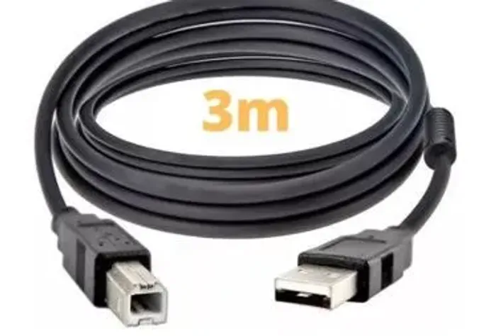Cabo de Impressora 3 Metros  Usb Para Hp Epson Samsung Canon Arduino Automação  COD-CP813 