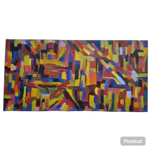 Quadro óleo sobre tela abstrato