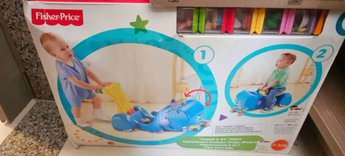 Andador e carrinho da Fisher Price em ótimo estado, pouco uso.