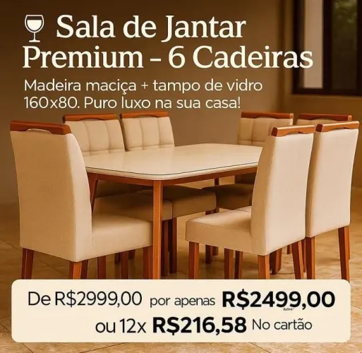 Mesa de jantar ORIGINAL MADEIRA MACIÇA DIRETO DA FÁBRICA
