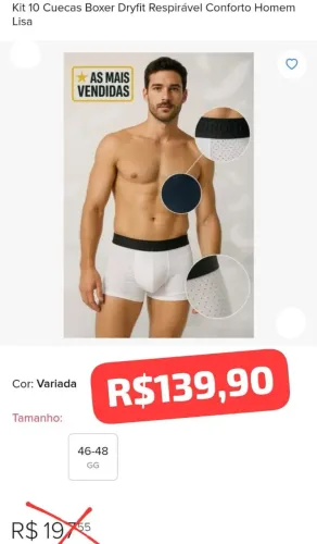 Kit 10 Cuecas Boxer Dryfit Respirável Conforto Masculino