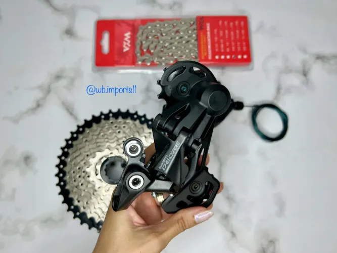 Kit Shimano Deore 10v M4100 + Cassete Sunshine 11-42 + Corrente VXM - Novo