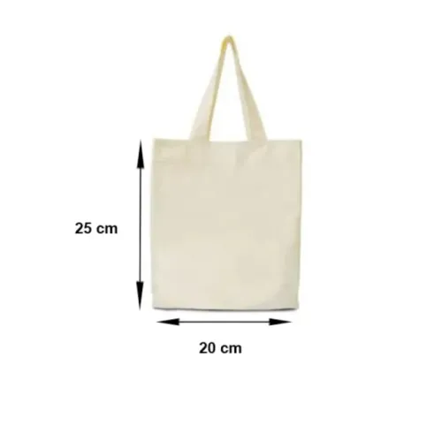 Ecobags - sacolas ecológicas Lisas 20x25 100% de algodão cru Lisa sem personalização