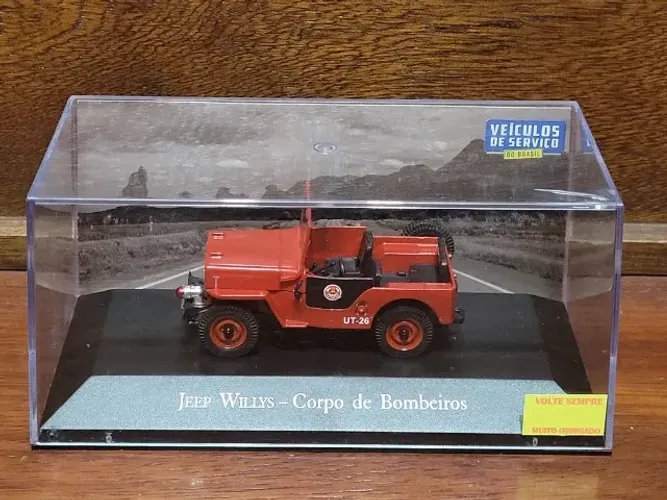 Jeep Willys - Corpo de Bombeiros - Veículos de Serviço do Brasil - Miniatura 1/43