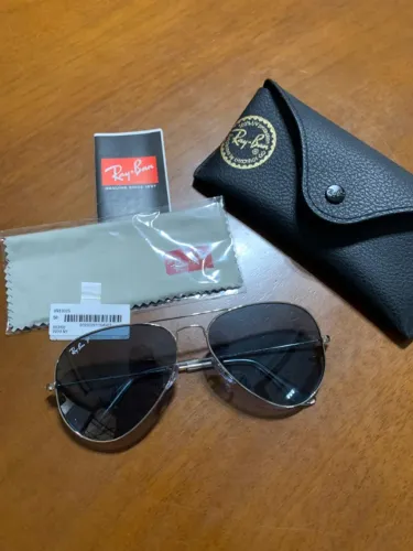 Óculos Ray-Ban Polarizado RB3025 Aviator Large Metal (Asian Fit) RARIDADE 