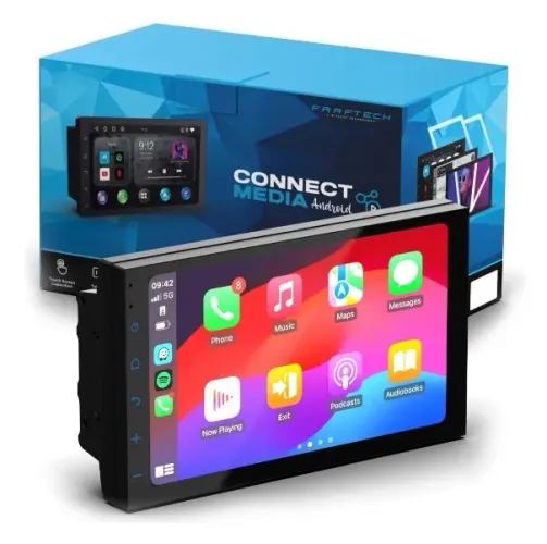 Central Multimídia Android Faaftech FT-MM-CMA7 2.0 7 pol. 2Gb/32 Carplay e A. Auto Sem Fio