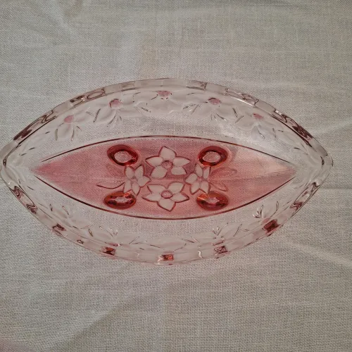 Centro de mesa em Cristal Rubi Walther Glass,
