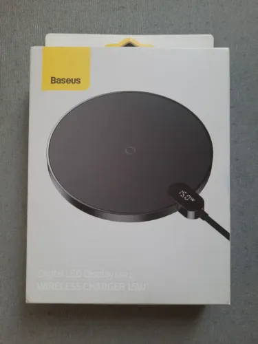 Carregador Baseus indução visor led 15w pouco usado