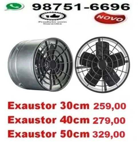 Exaustor industrial 30, 40 ou 50 cm-Entregamos