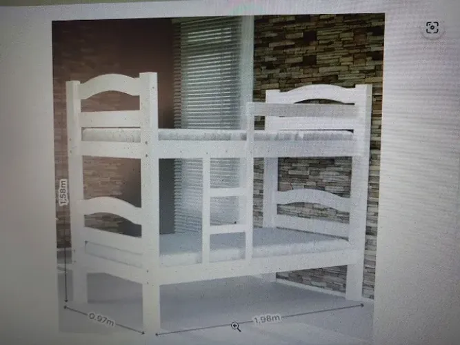 BELICHE DE SOLTEIRO COR BRANCA LAQUEADA