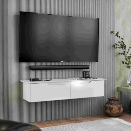 Rack Aparador Suspenso Flow 2P Branco 