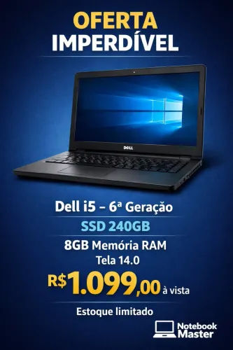 Notebook Dell i5 6 geracao com garantia