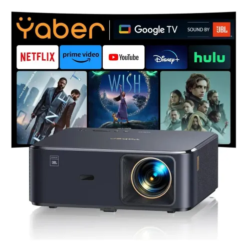 Proyector 4k Con Google Tv, Yaber K2s 1000 Ansi Wifi 6 Sound jbl