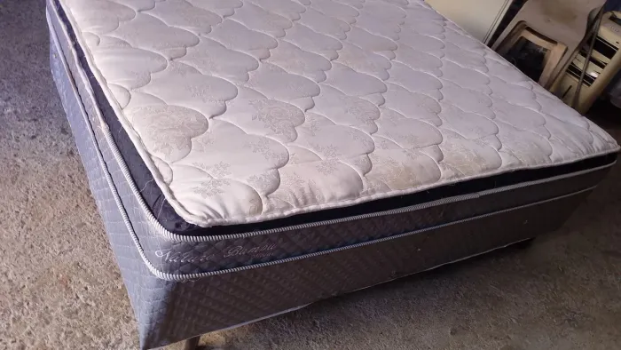 Cama box casal acoplado espuma higienizado revisada 