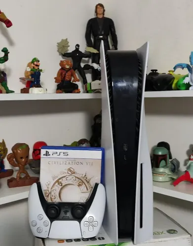 PS5 mídia física + controle original + jogo incluso Ac cartao 12x