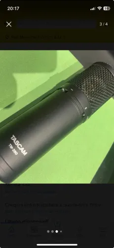 Microfone TASCAM TM 280 Condensador