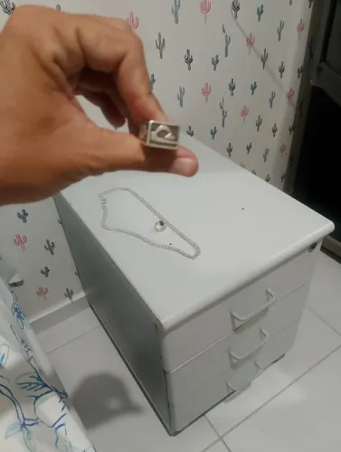 Cordão e dedeiras de Prata