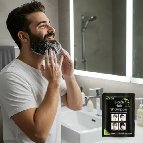 Tintura Shampoo Escurecedor Cabelo Barba Branco  5 Minutos  