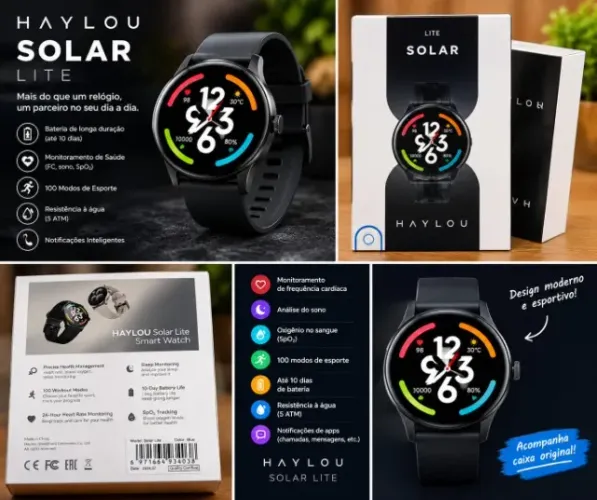 Relógio - Smart watch Haylou Solar Lite (LACRADO na caixa)
